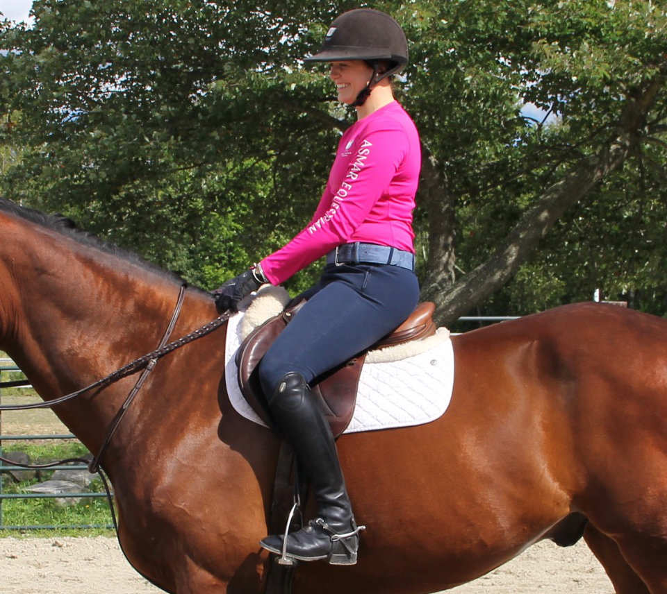 Rider trying used saddle